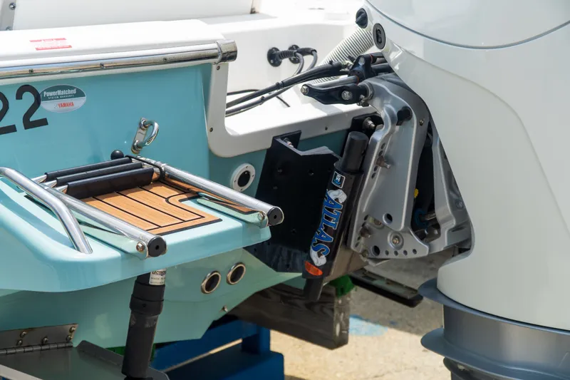 Slide: The Image of 2021 Tidewater 2300 Carolina Bay boat with Yamaha engine and swim platform. - 49
