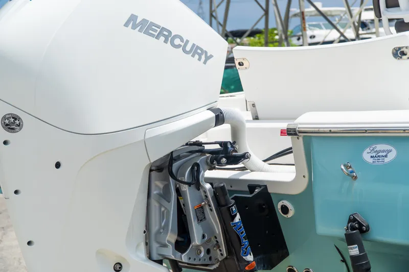 Slide: The Image of 2021 Tidewater 2300 Carolina Bay boat with Mercury outboard motor, Legacy Marine branding. - 47