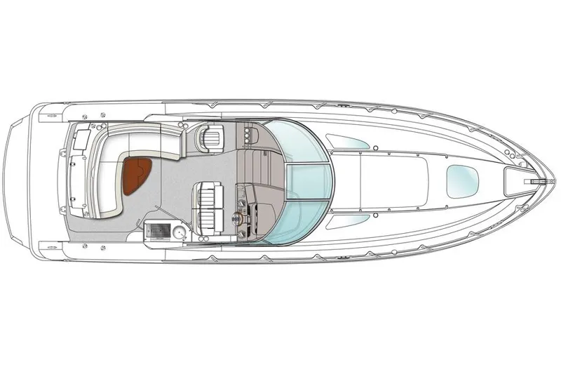 Slide: The Image of Manufacturer Provided Image: Top view layout of 2015 Sea Ray 350 Sundancer yacht. - 34