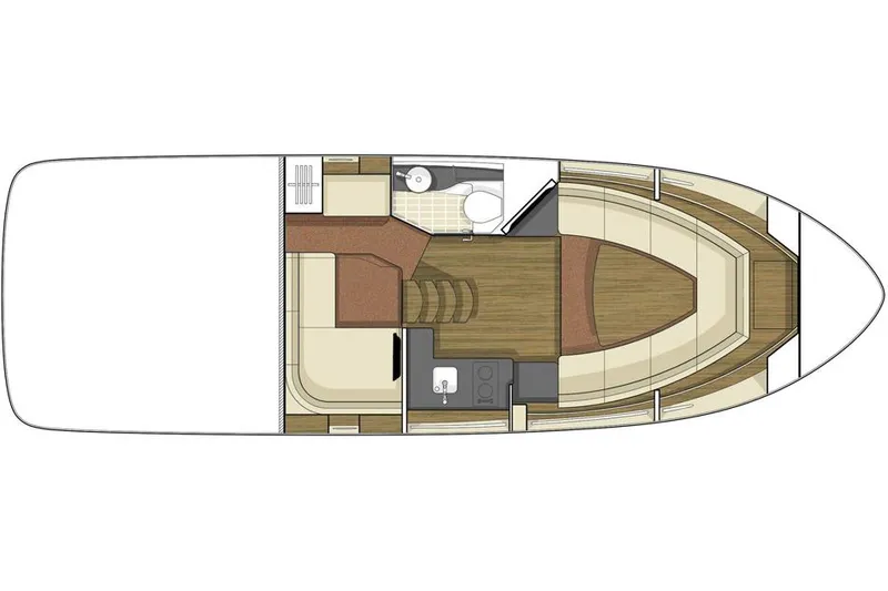 Slide: The Image of Manufacturer Provided Image: 2015 Sea Ray 350 Sundancer boat interior layout. - 38