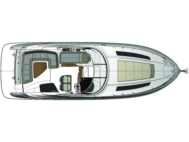 Slide: The Image of Manufacturer Provided Image: Top view layout of 2015 Sea Ray 350 Sundancer boat. - 35