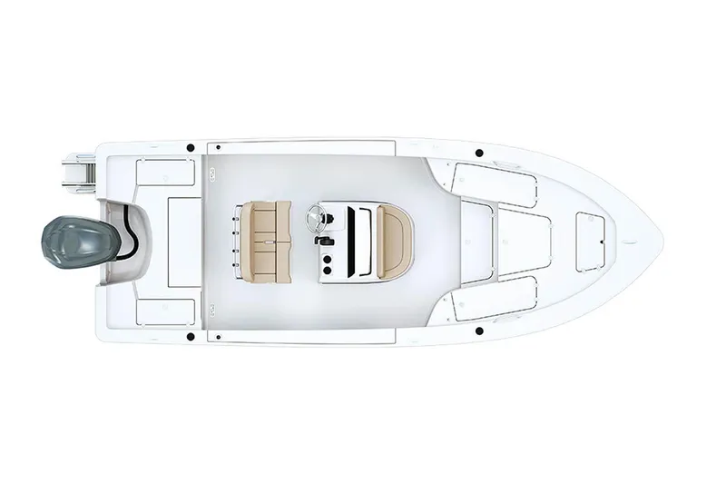 Slide: The Image of Manufacturer Provided Image: Top view of 2022 Sportsman Masters 227 Bay Boat with center console and seating. - 22