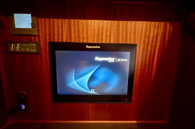 Slide: The Image of Raymarine gS Series display on 2016 Nordic Tug 44 boat interior. - 73