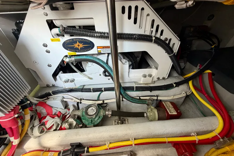 Slide: The Image of Engine compartment of a 2016 Nordic Tug 44 with New England Bow Thruster system. - 111