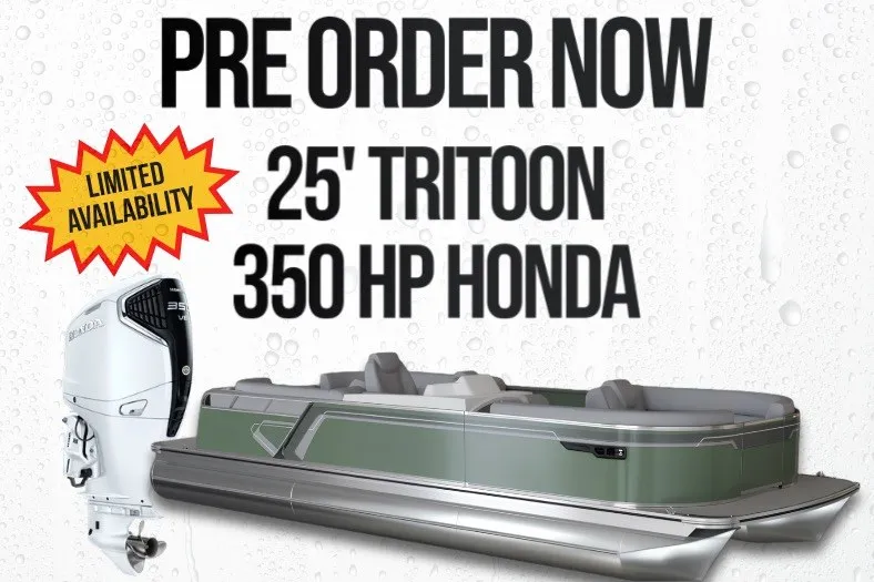 The Image of 2027 Tahoe Pontoon LTZ Cruise, 25' Tritoon, 350 HP Honda, limited availability pre-order. - 0