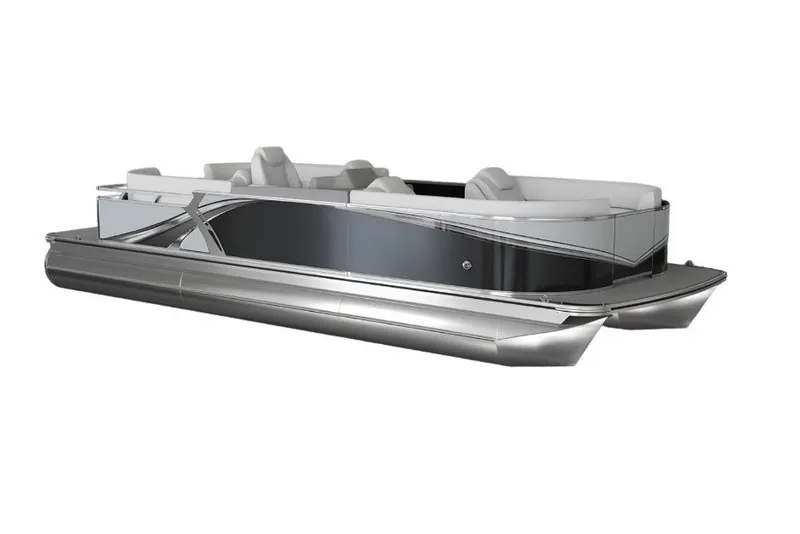Slide: The Image of A modern pontoon boat with sleek lines and comfortable seating. - 6