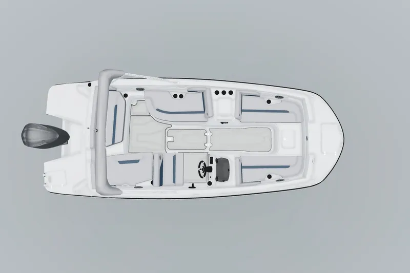 Slide: The Image of Top view of 2027 Hurricane SunDeck Sport 205 OB boat, showcasing spacious seating layout. - 5