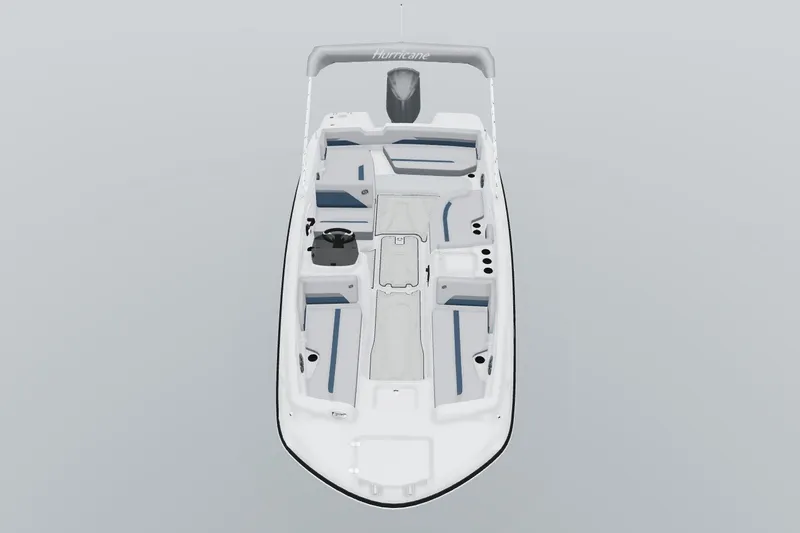 Slide: The Image of 2027 Hurricane SunDeck Sport 205 OB boat, top view, showcasing spacious seating and modern design. - 3