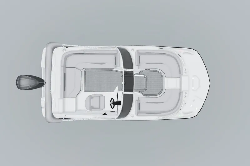 The Image of Top view of 2027 Hurricane SunDeck 187 OB boat with seating layout. - 1