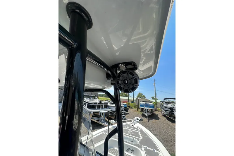 Slide: The Image of 2018 Sea Pro 248 Bay boat with speaker and T-top detail. - 22