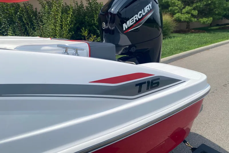 Slide: The Image of 2027 Tahoe T16 boat with Mercury engine, featuring sleek design and modern aesthetics. - 3