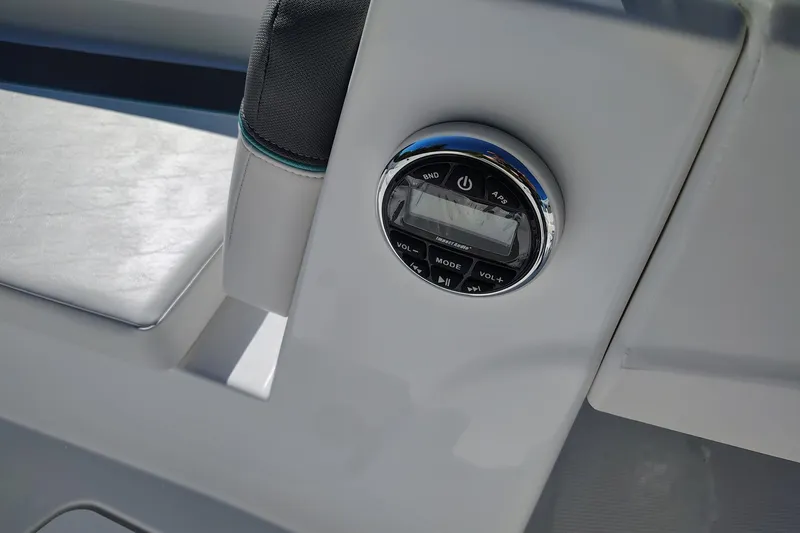 Slide: The Image of Control panel on a 2027 Tahoe T16 boat, featuring a sleek, modern design. - 9