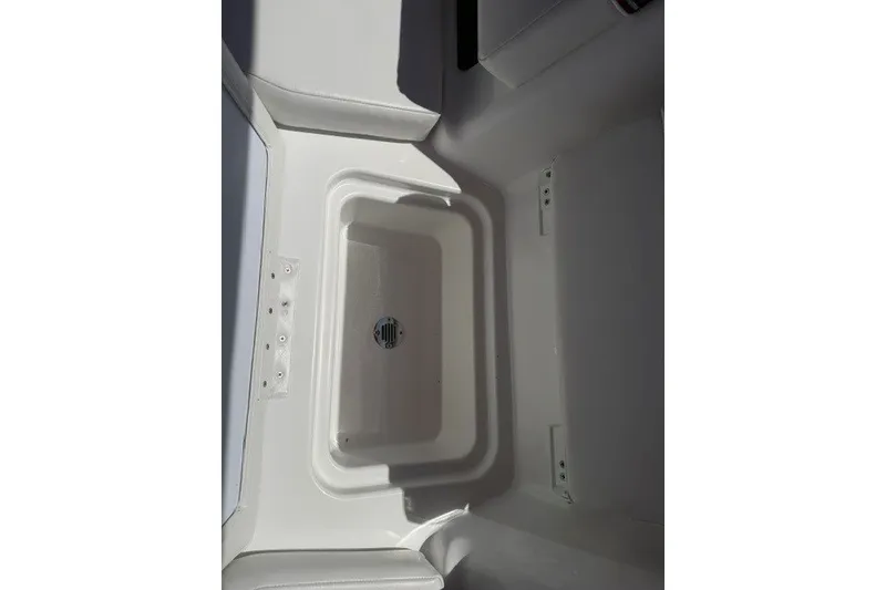 Slide: The Image of Interior view of 2027 Tahoe T18 boat storage compartment. - 17