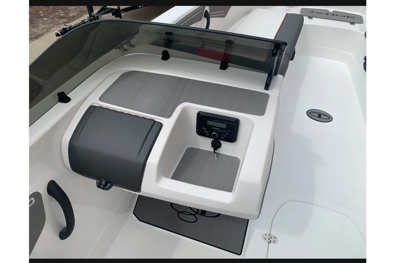 Slide: The Image of 2027 Tahoe T21 boat interior with seating and storage compartments. - 4