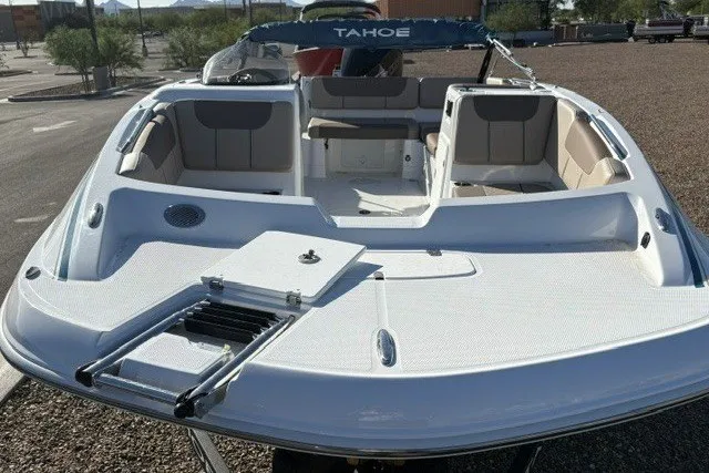Slide: The Image of 2027 Tahoe 1950 boat with spacious seating and sleek design. - 3