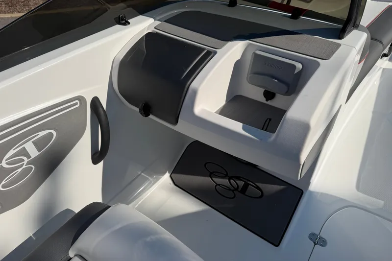 Slide: The Image of Interior view of 2027 Tahoe T21 boat, featuring sleek design and storage compartments. - 6