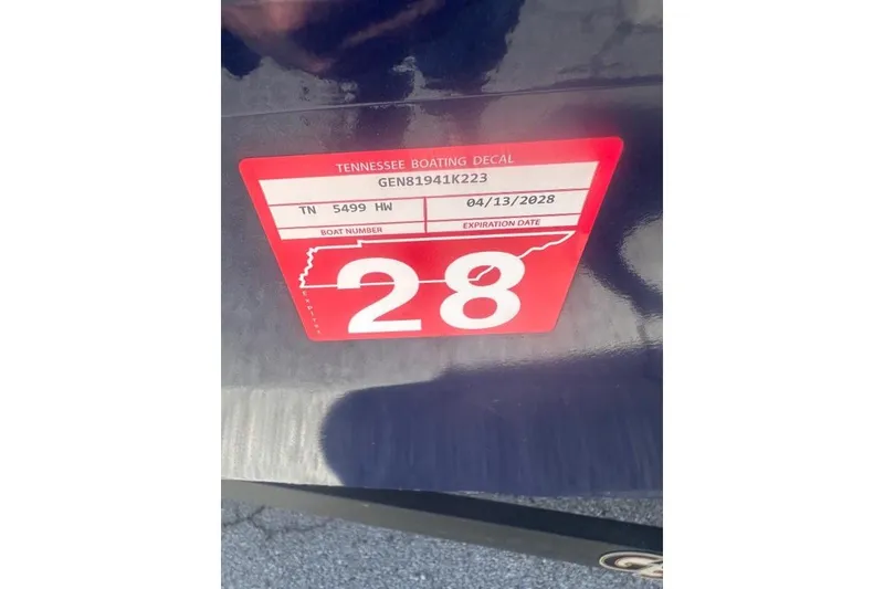 Slide: The Image of Tennessee boating decal on 2023 G3 Sportsman 1710, expiration date 04/13/2028. - 11