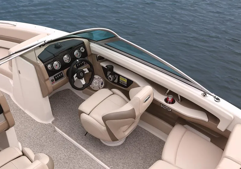 Slide: The Image of Manufacturer Provided Image: 2012 Chaparral 196 SSi boat interior with steering wheel and dashboard. - 25