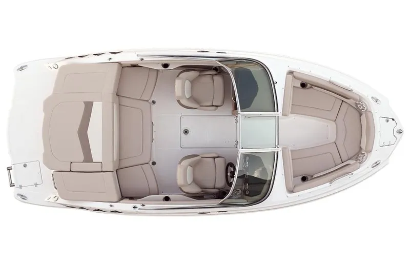 Slide: The Image of Manufacturer Provided Image: 2012 Chaparral 196 SSi boat interior, top view, beige seating, white hull. - 28