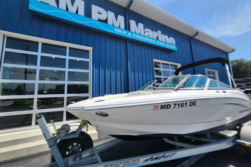 Slide: The Image of 2012 Chaparral 196 SSi boat on trailer at AM PM Marine dealership. - 1