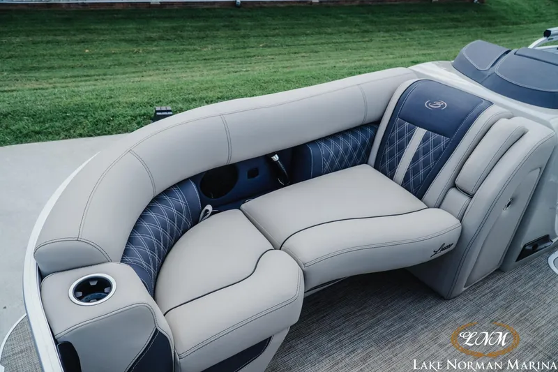 Slide: The Image of Luxurious seating on 2023 Barletta L550 boat at Lake Norman Marina. - 13