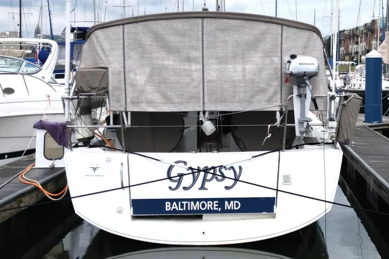 Slide: The Image of 2015 Jeanneau Sun Odyssey 349 sailboat docked in Baltimore marina. - 7
