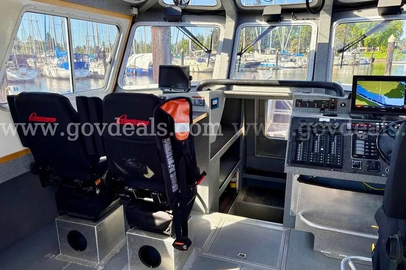 Slide: The Image of Interior of a 2019 Armstrong Marine 38 Monohull boat with navigation equipment. - 27
