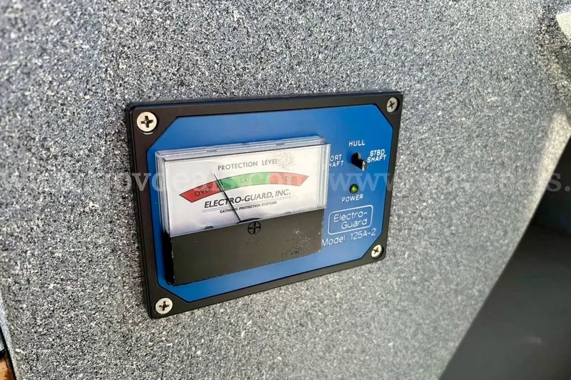 Slide: The Image of Electro-Guard protection device on 2019 Armstrong Marine 38 Monohull, indicating safe levels. - 39