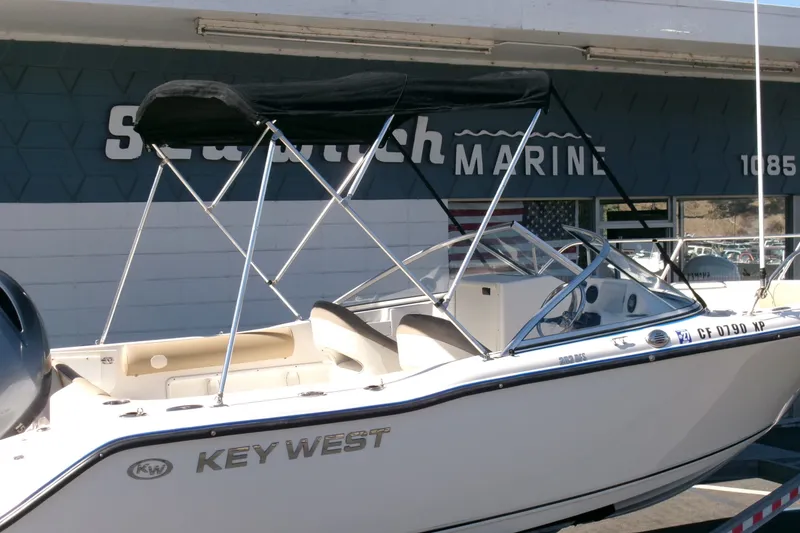 Slide: The Image of 2020 Key West 203 DFS boat with canopy at Seabitch Marine dealership. - 21