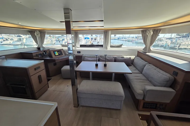 Slide: The Image of Luxurious interior of 2022 Lagoon 46 catamaran Salon - 20