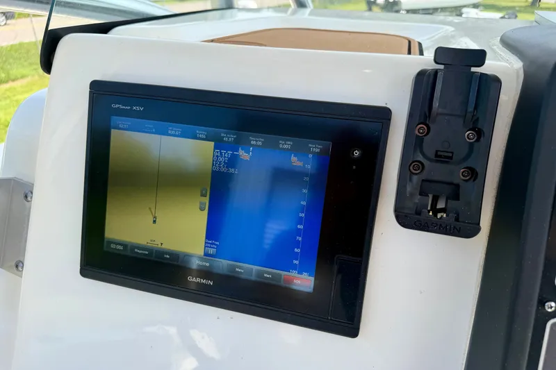 Slide: The Image of Garmin GPS display on 2017 Sea Fox 266 Commander boat dashboard. - 18