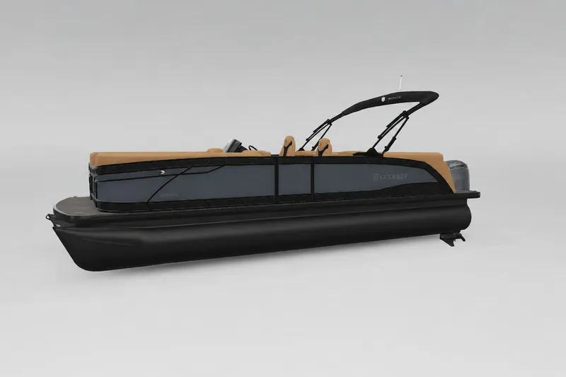 Slide: The Image of 2027 Godfrey Monaco 255 ULC pontoon boat with sleek design and modern features. - 4