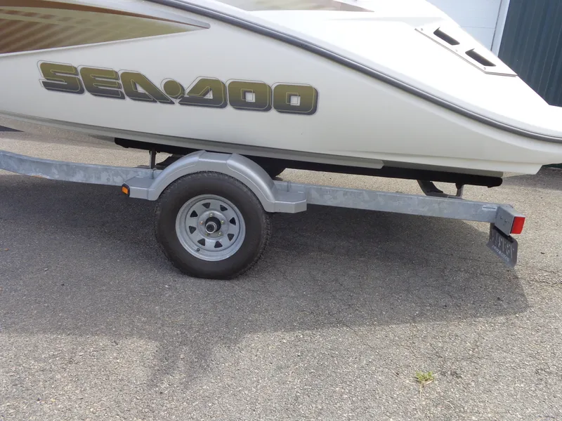 Slide: The Image of A 2008 Sea-Doo Sport Boat 180 Challenger on a trailer. - 40