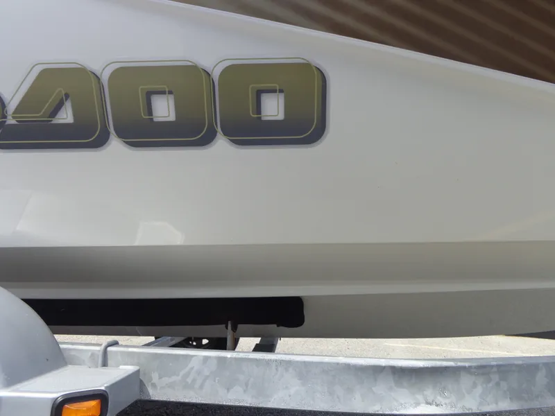 Slide: The Image of Close-up of a Sea-Doo sport boat hull on a trailer. - 45