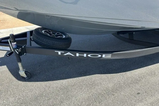 Slide: The Image of Boat trailer for 2027 Tahoe 2150 model on pavement. - 21