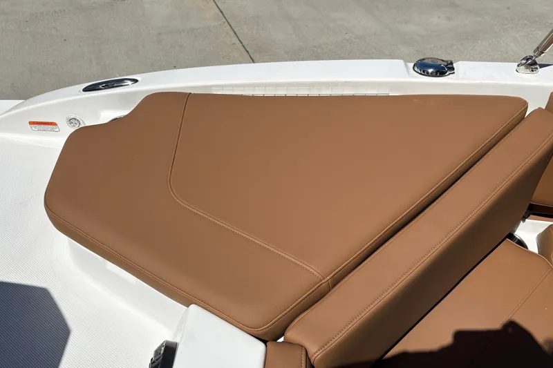 Slide: The Image of Brown cushioned seating on 2027 Tahoe 210 S boat deck. - 48
