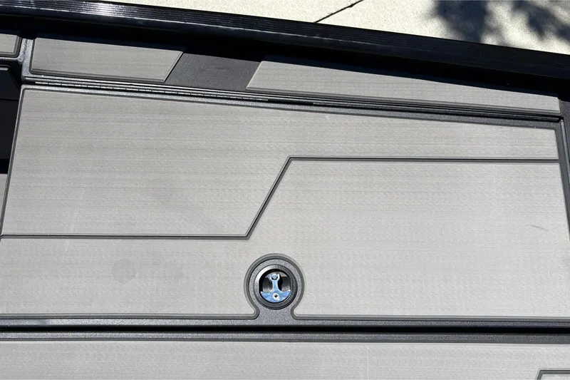Slide: The Image of 2027 Tracker Pro 170 boat deck with sleek, modern design and secure latch. - 35