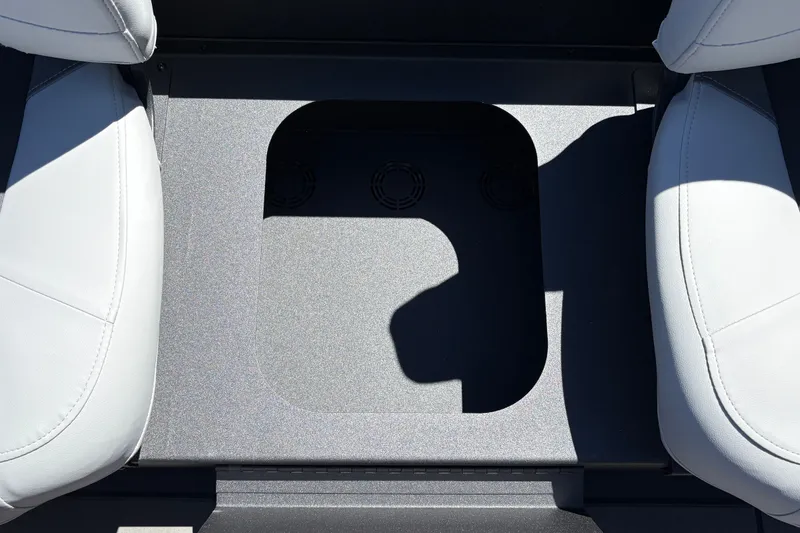 Slide: The Image of Interior seating of 2027 Tracker Pro 170 boat with storage compartment. - 31