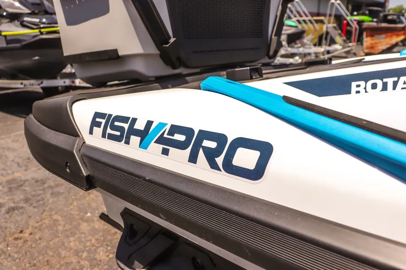 Slide: The Image of 2026 Sea-Doo FishPro Sport 170, close-up of logo and design details. - 13