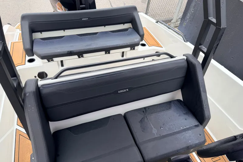 Slide: The Image of Iron 707 boat seats, 2024 model, featuring sleek black design and modern aesthetics. - 15