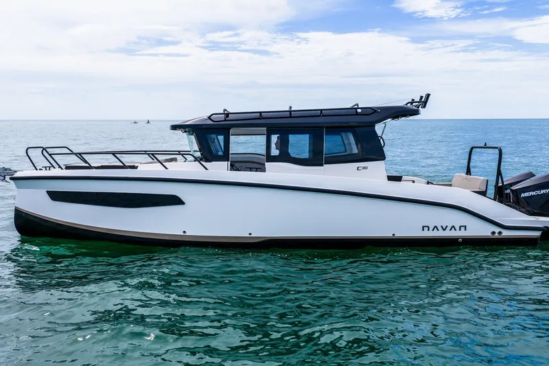 The Image of Navan C30 2026 boat on calm sea, showcasing sleek design and modern features. - 0