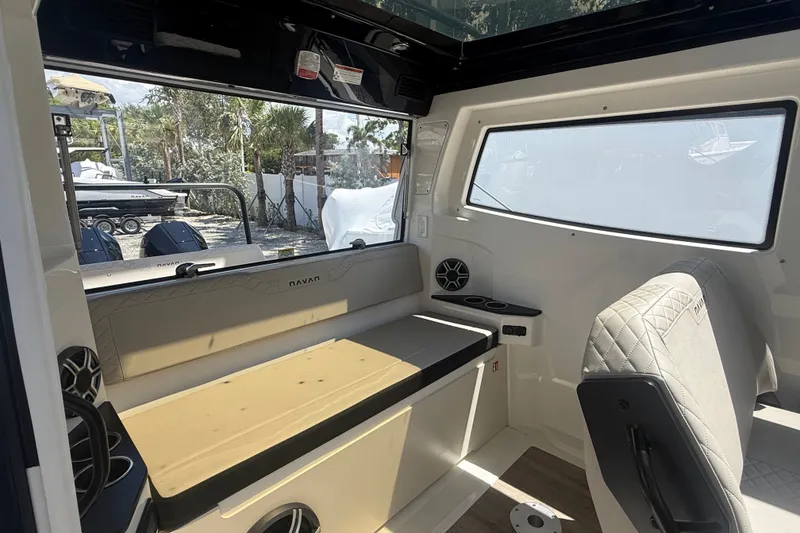 Slide: The Image of Interior of 2026 Navan C30 boat with seating and windows. - 18