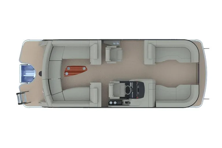 Slide: The Image of Manufacturer Provided Image: Top view of 2022 Godfrey AquaPatio 235 ULC pontoon boat interior layout. - 19