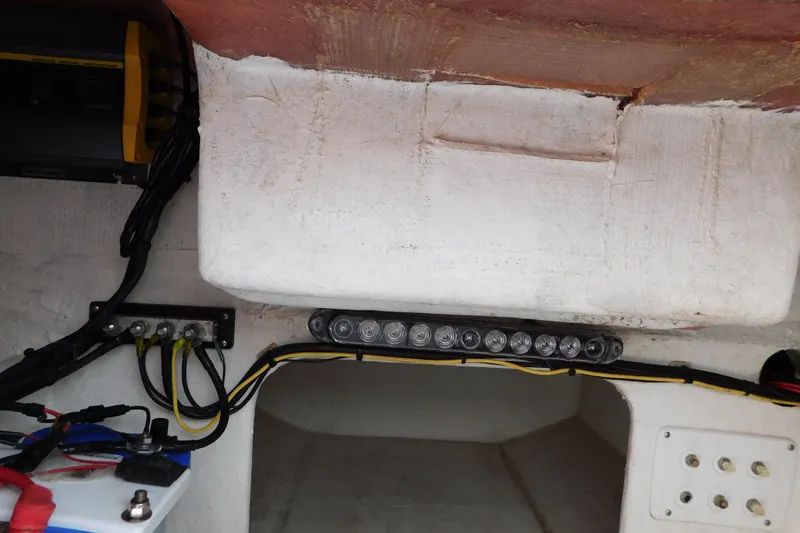 Slide: The Image of 2017 Sunsation 32 CCX boat interior wiring and lighting setup. - 51
