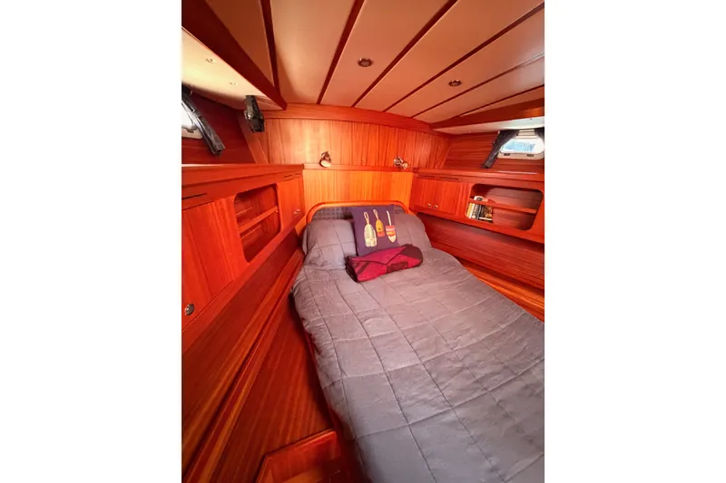 Slide: The Image of Luxurious wooden cabin interior of 2003 Farr 50 Pilot House yacht. - 87