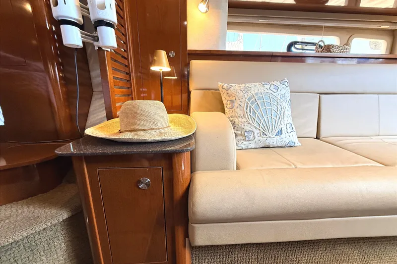 Slide: The Image of Luxurious interior of 2013 Sea Ray Sundancer 370 with elegant seating and decor. - 28