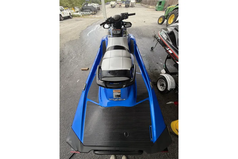 Slide: The Image of 2017 Yamaha WaveRunner VX Limited HO in blue, parked on pavement. - 3