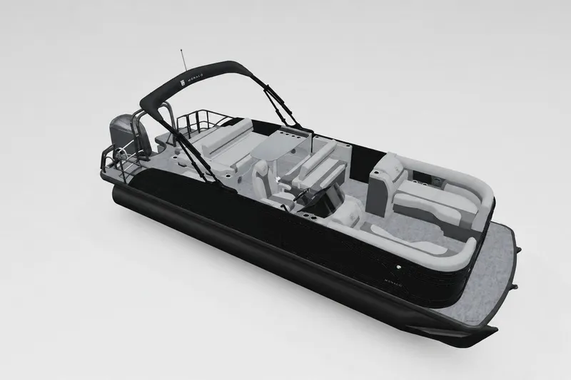 The Image of 2027 Godfrey Monaco 255 ULC pontoon boat with sleek design and spacious seating. - 1