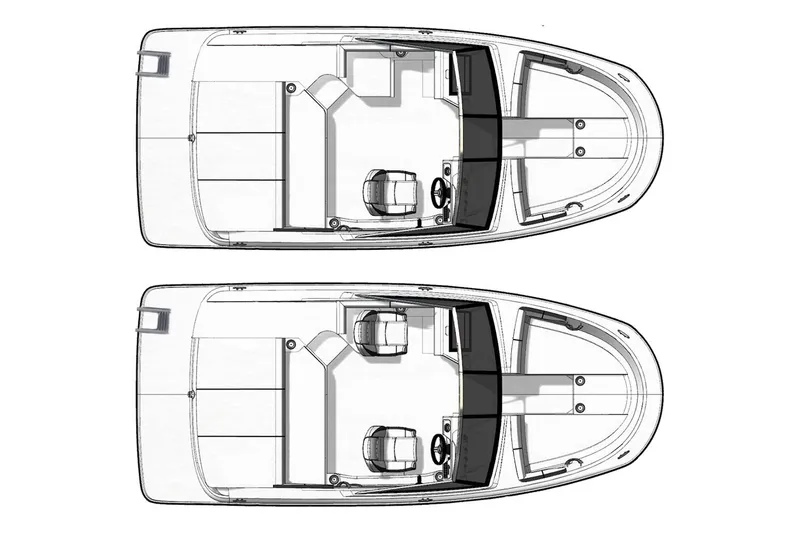 Slide: The Image of Manufacturer Provided Image: Top-down view of 2020 Sea Ray SPX 190 boat layout. - 15