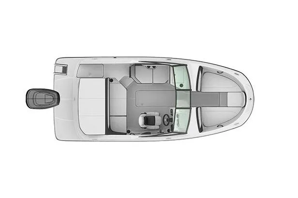 Slide: The Image of Manufacturer Provided Image: Top view of 2017 Sea Ray SPX 190 OB boat layout. - 27